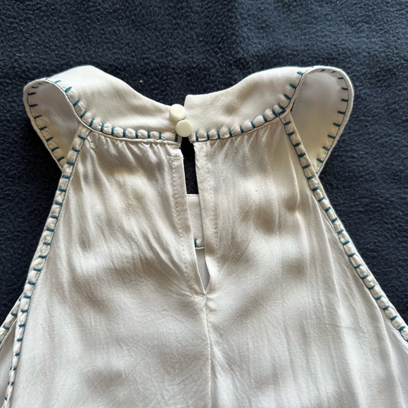 S - Blue Rain Embroidered Tank - Picture 6 of 7